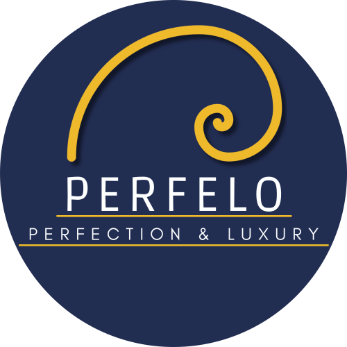 PERFELO round badge logo featuring the brand’s monogram