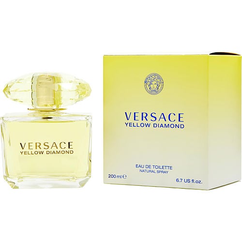 Lifestyle image featuring Versace Yellow Diamond Eau de Toilette, symbolizing femininity and freshness