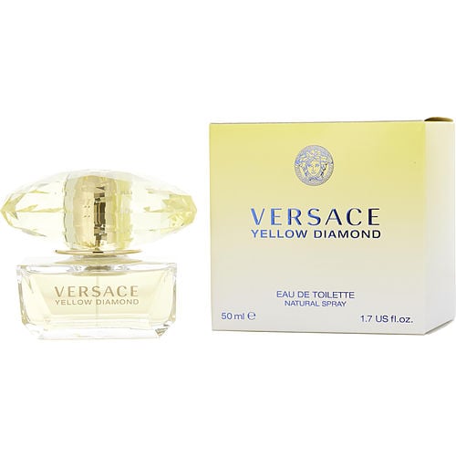 Versace Yellow Diamond Eau de Toilette perfume in radiant yellow packaging ideal for daytime wear.