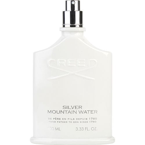 Creed Silver Mountain Water packaging featuring white box with silver accents reflecting fresh alpine inspiration