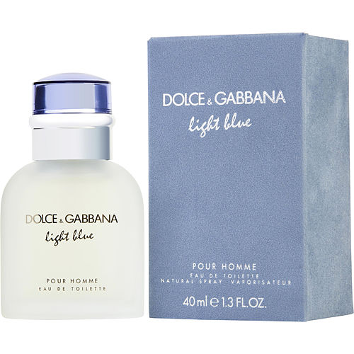 Side view of Light Blue Pour Homme Eau de Toilette bottle highlighting curved frosted glass and casual elegance