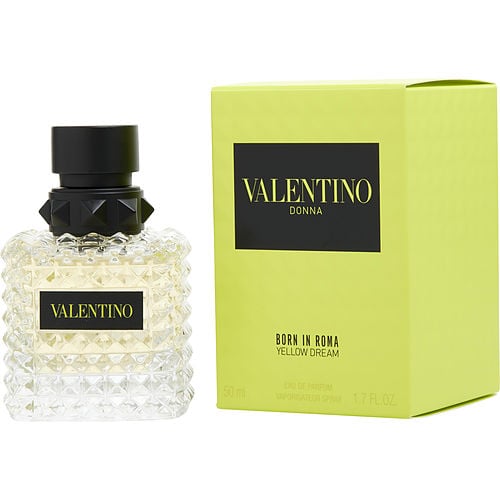 Valentino Donna Yellow Dream perfume with bright yellow packaging and luxury branding.