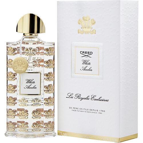 reed White Amber Eau de Parfum bottle – an elegant glass flacon with a golden cap, reflecting the luxury of the Les Royales Exclusives collection.
